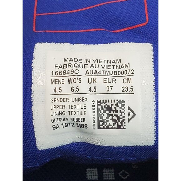 Converse Chuck Size 4.5 Men's 70 High Top Rush Blue Sneaker - Picture 8 of 10